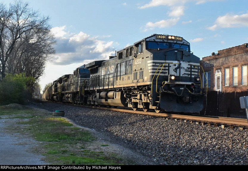 NS loaded coal train in Belleville IL